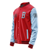 Custom Red Light Blue Jacket JA141408141717080817