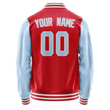 Custom Red Light Blue Jacket JA1414081418B31808