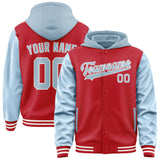 Custom Red Light Blue Jacket