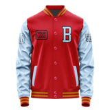 Custom Red Light Blue Jacket JA141408141917080817