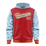 Custom Red Light Blue Jacket