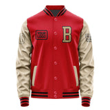 Custom Red Light Khaki Jacket JA141425141717252517