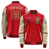 Custom Red Light Khaki Jacket JA141425141717252517