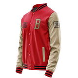 Custom Red Light Khaki Jacket JA141425141717252517