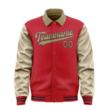 Custom Red Light Khaki Jacket