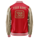 Custom Red Light Khaki Jacket JA141425141818252518