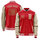 Custom Red Light Khaki Jacket