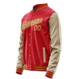 Custom Red Light Khaki Jacket JA1414251419B31925