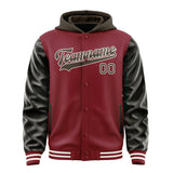 Custom Crimson Red Brown Jacket