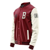 Custom Crimson Red Cream Jacket JA151503151717030317