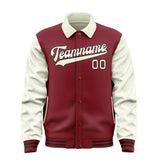 Custom Crimson Red Cream Jacket