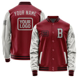 Custom Crimson Red Gray Jacket