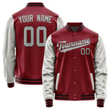 Custom Crimson Red Gray Jacket