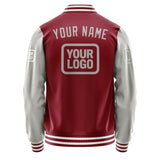 Custom Crimson Red Gray Jacket JA151504151818040418