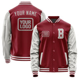 Custom Crimson Red Gray Jacket