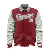 Custom Crimson Red Gray Jacket