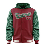 Custom Crimson Red Green Jacket