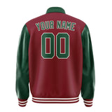 Custom Crimson Red Green Jacket