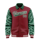 Custom Crimson Red Green Jacket