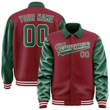 Custom Crimson Red Green Jacket