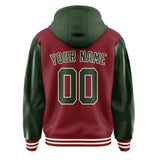 Custom Crimson Red Dark Green Jacket