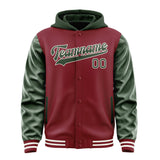 Custom Crimson Red Dark Green Jacket
