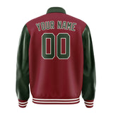 Custom Crimson Red Dark Green Jacket