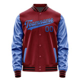 Custom Crimson Red Sky Blue Jacket JA1515091517B31709