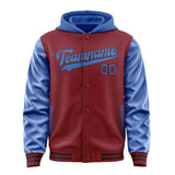 Custom Crimson Red Sky Blue Jacket