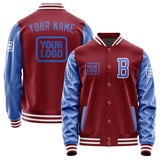 Custom Crimson Red Sky Blue Jacket