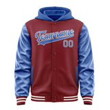 Custom Crimson Red Sky Blue Jacket