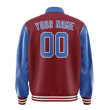 Custom Crimson Red Sky Blue Jacket
