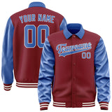 Custom Crimson Red Sky Blue Jacket