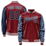 Custom Crimson Red Blue Jacket JA1515101518B31810