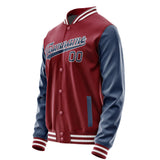 Custom Crimson Red Blue Jacket JA1515101518B31810