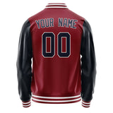 Custom Crimson Red Navy Jacket JA1515111518B31811