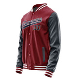 Custom Crimson Red Navy Jacket JA1515111518B31811