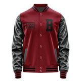 Custom Crimson Red Black Jacket JA151517151717171717