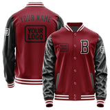 Custom Crimson Red Black Jacket