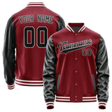 Custom Crimson Red Black Jacket