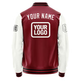 Custom Crimson Red White Jacket JA151518151717181817