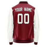 Custom Crimson Red White Jacket JA1515181517B31718