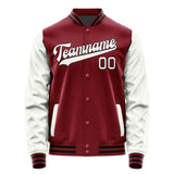 Custom Crimson Red White Jacket JA1515181517B31718