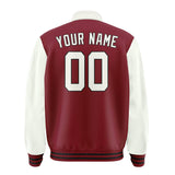 Custom Crimson Red White Jacket