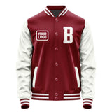 Custom Crimson Red White Jacket JA151518151818181818