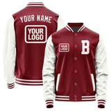 Custom Crimson Red White Jacket JA151518151818181818