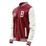 Custom Crimson Red White Jacket JA151518151818181818