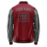 Custom Crimson Red Dark Grey Jacket JA151520151717202017