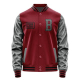 Custom Crimson Red Dark Grey Jacket JA151520151717202017