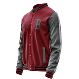 Custom Crimson Red Dark Grey Jacket JA151520151717202017